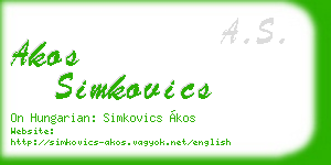 akos simkovics business card