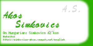 akos simkovics business card